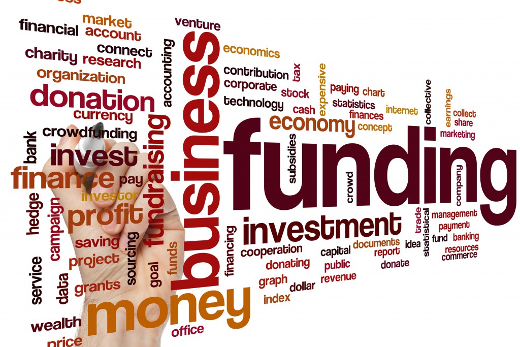 Funding word cloud concept